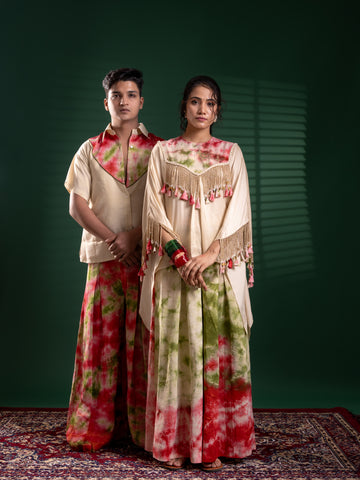 Radhe Pants & Kaftaan Set - Laalharit