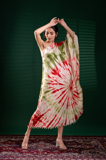 Tie - dye Tango One Shoulder Dress - Laalharit