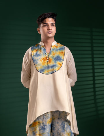 Mohana High - Low Kurta - Neelrangi
