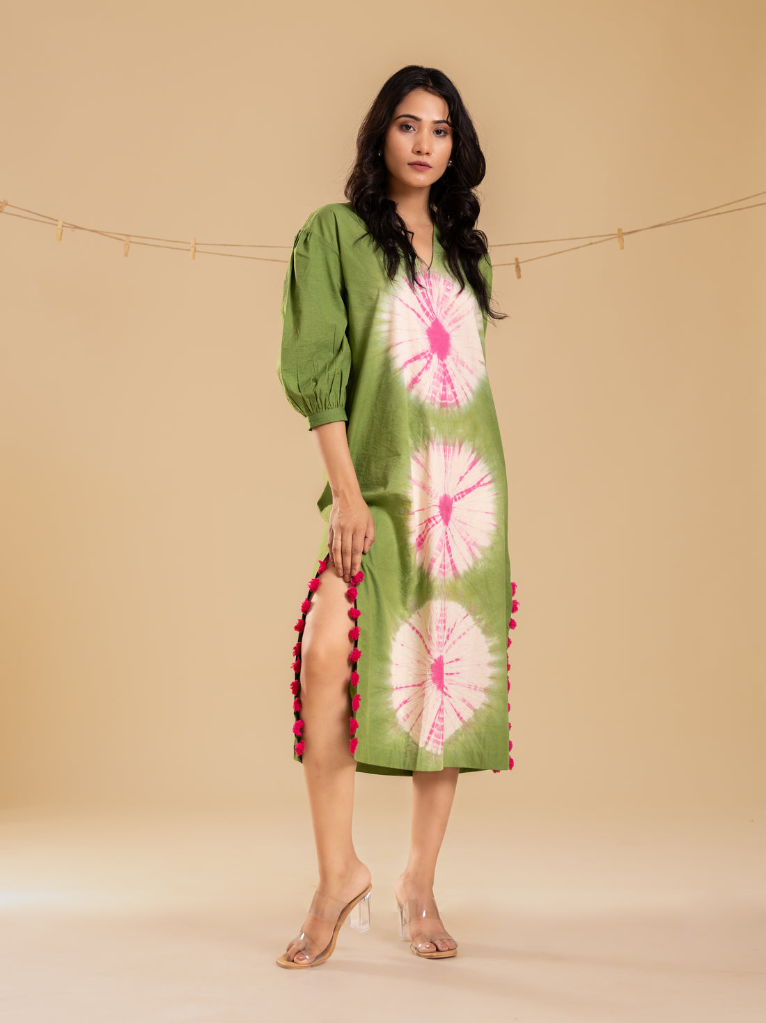 Cosmic Dance Cotton Slit Dress - Gaharajari