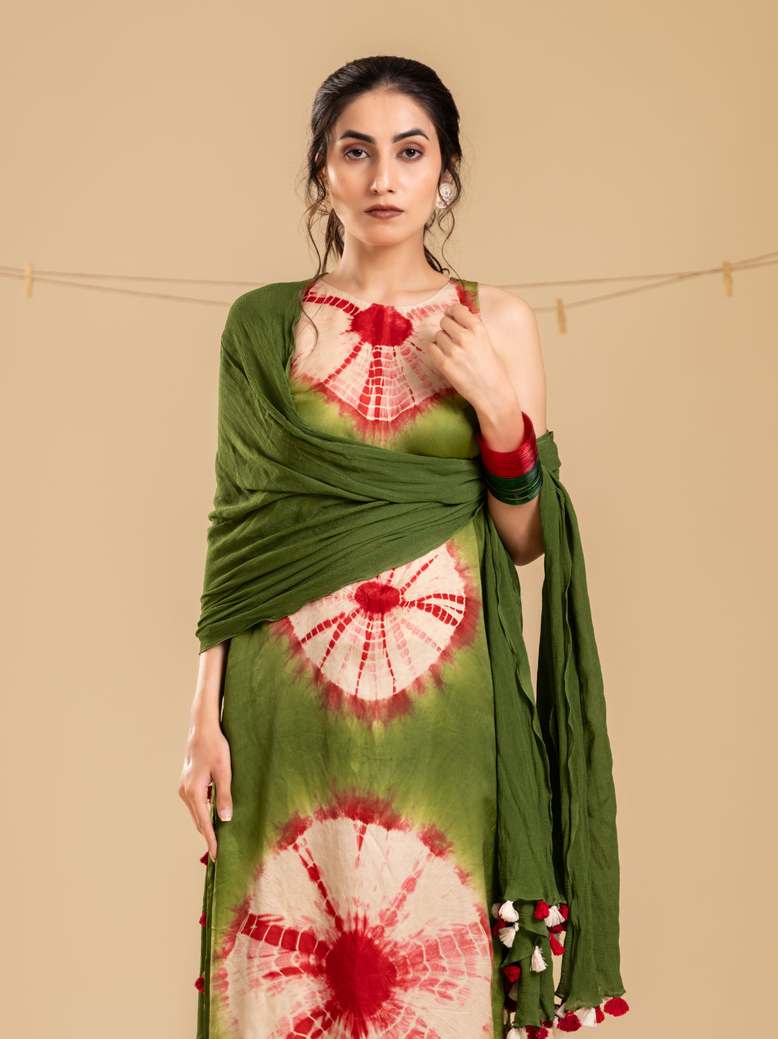 Cosmic Dance Kurta with Pants & Dupatta - Laalharit