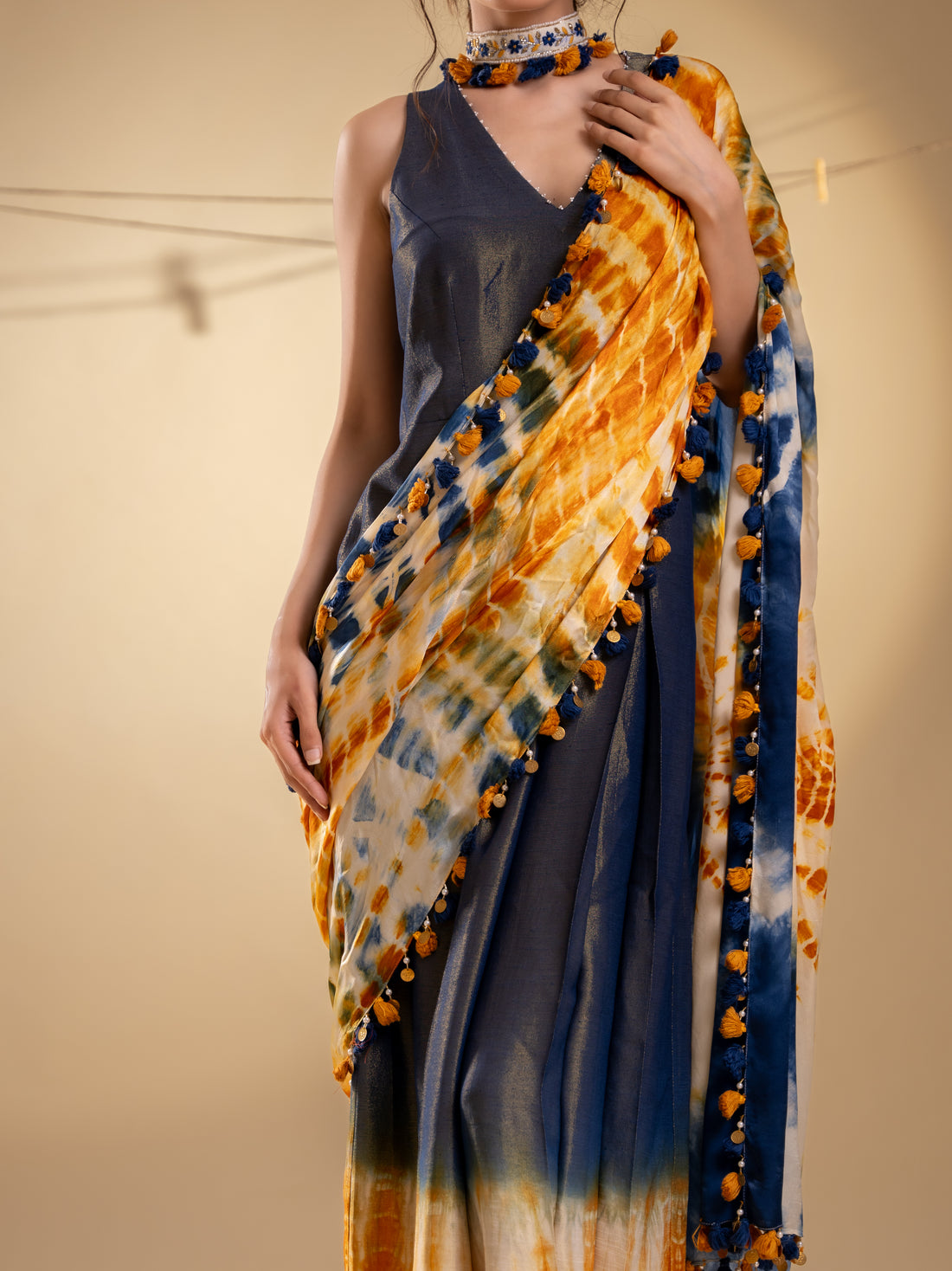 Sakhi Jumpsuit Saree - Neelrangi
