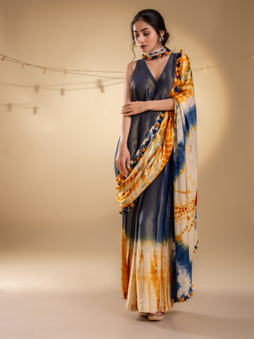 Sakhi Jumpsuit Saree - Neelrangi