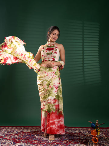 Radhe Pants Saree with Blouse - Laalharit